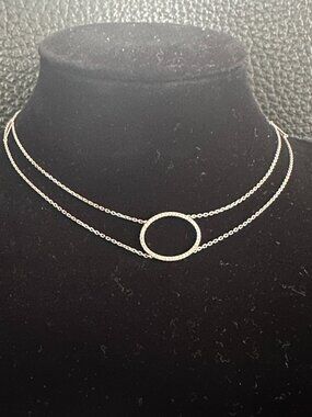 AS29 Oval Diamond Double Chain Choker